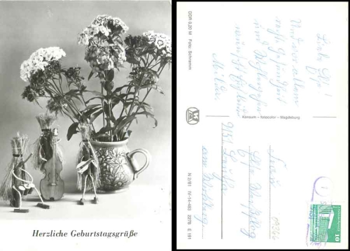 09366 Stollberg 1 9151 country postmark on postcard o 1981