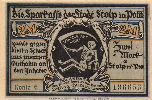 Stolp Pommern Slupsk Notgeldschein um 1920