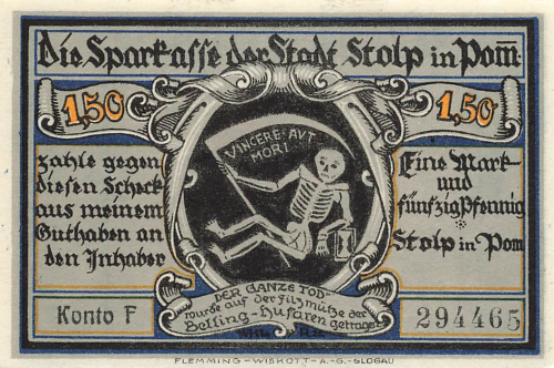 Stolp Pommern Slupsk Notgeldschein um 1920