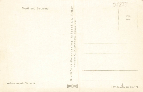 01833 Stolpen Sachsen Markt * 1956