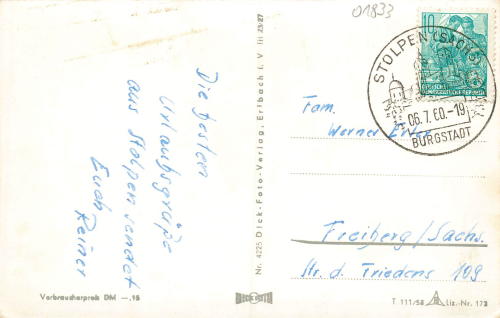 01833 Stolpen Sachsen Mehrbildkarte o 1960