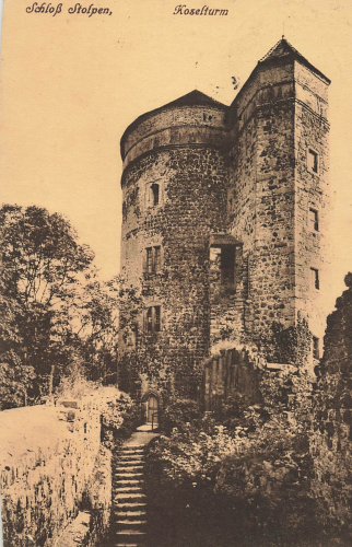 01833 Stolpen Sachsen Burg Koselturm o 1928