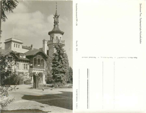 15859 Storkower See Hubertushohe Fishing School *1959