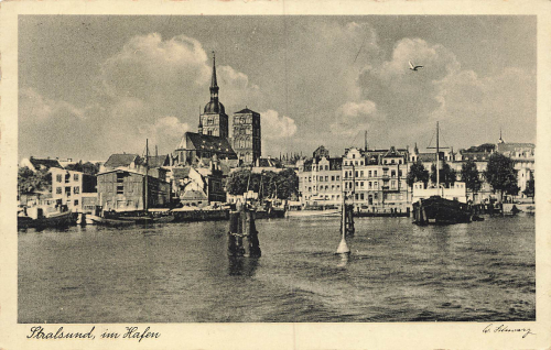 Feldpoststempel der II. Schiffsstammabteilung Stralsund  4./11.S.St.A. o 27.10.1939