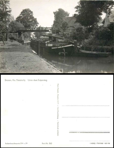 17255 Strasen Wesenberg unter dem Katzensteg Kanal *1962 Hanich0562