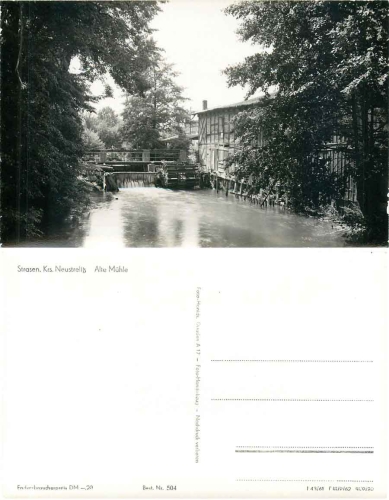 17255 Strasen Wesenberg alte Wassermühle *1962