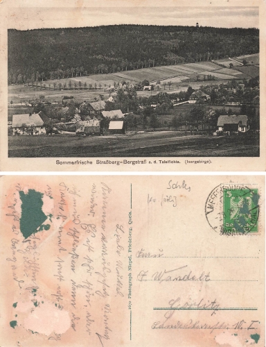 Strassberg-Bergstrass an der Tafelfichte Jizera Mountains Silesia Czerniawa Zdroj o 1926