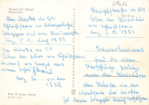 01616 Strehla Elbe Hauptstrasse gebraucht 1971
