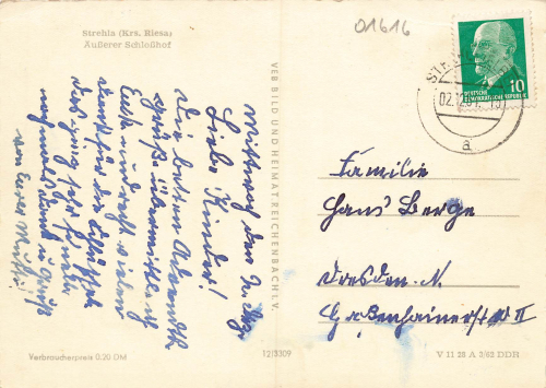 01616 Strehla Elbe Schlosshof o 1964