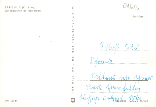 01616 Strehla Elbe Pionierpark gebraucht 1972