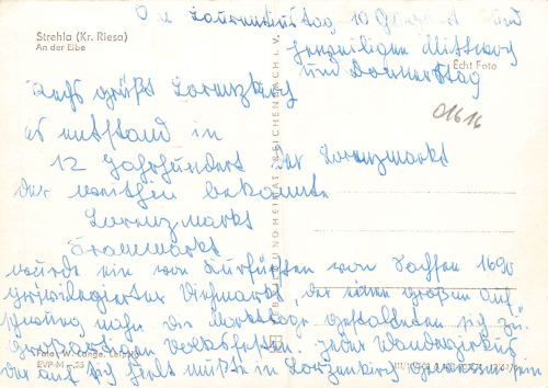 01616 Strehla Elbe Fähre "Wilhelm" gebraucht 1971