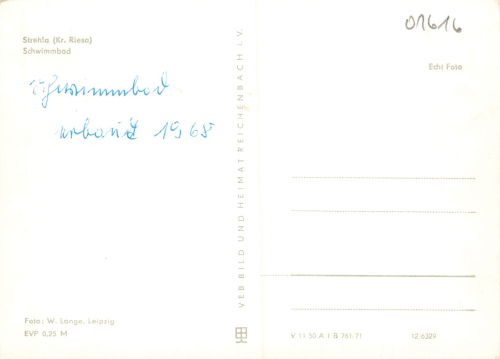 01616 Strehla Elbe Schwimmbad * 1971