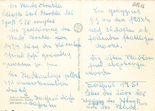 01616 Strehla Elbe Mehrbildkarte Restaurant kleine Bastei gebraucht um 1967