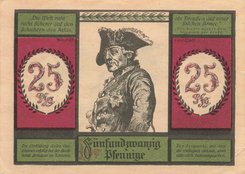 Striegau Schlesien Notgeldschein Strzegom 1921