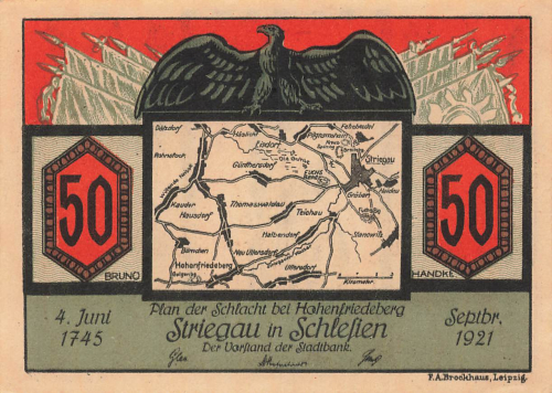 Striegau Schlesien Notgeldschein Strzegom 1921