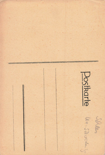 Striegau Lauben an der Kirchstrasse Schlesien Strzegom Künstlerkarte Elfriede Springer * um 1930