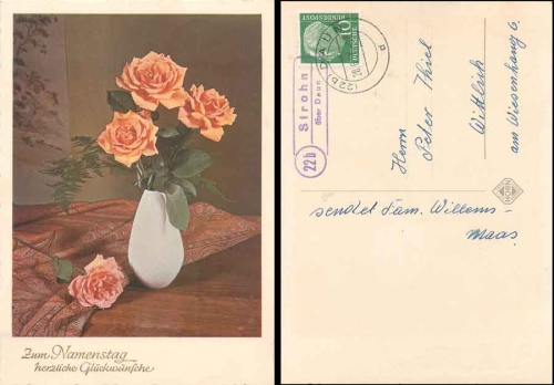 54558 Strohn via Daun 22b country postmark on AK o 28.6.1958