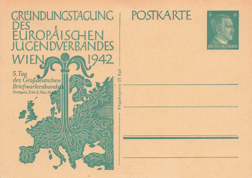 Stuttgart 5. Tag des Großdeutschen Briefmarkenhandels 1942 Privatganzsache 