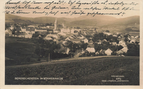 Bergreichenstein Böhmerwald Kašperské Hory o 1924