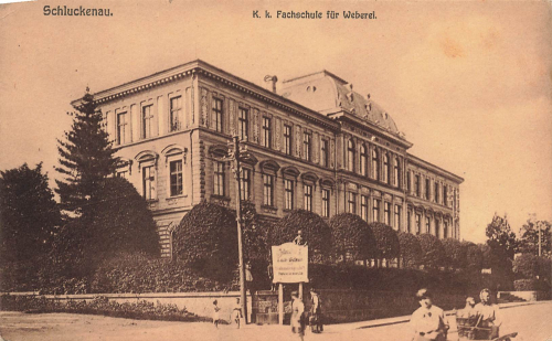 Schluckenau Fachschule für Weberei Böhmen Šluknov o 1921