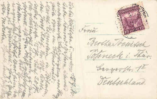 Surmava Chalupy pod Ostrym Böhmen o 1930