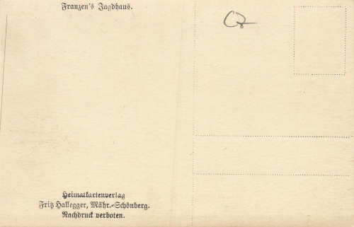 Maehrisch Schoenberg Franzens Jagdhaus Šumperk * um 1930