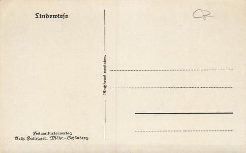 Lindewiese Mähren Lipová-lázně * um 1930