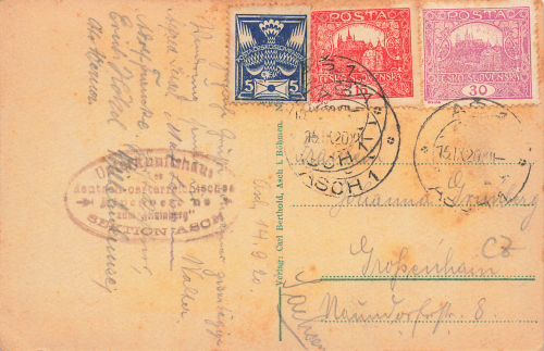 Asch Hainberg Bismarckturm  Böhmen As o 1920