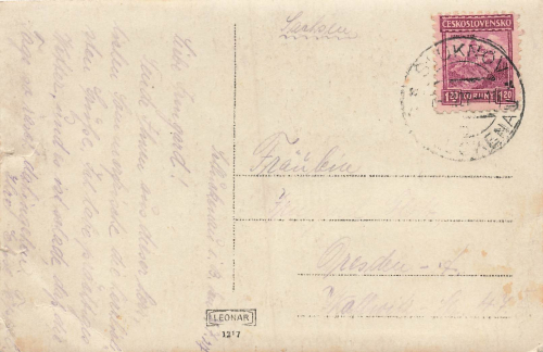 Karltal Gondelfahrt Böhmen Karlovo údolí o 1927