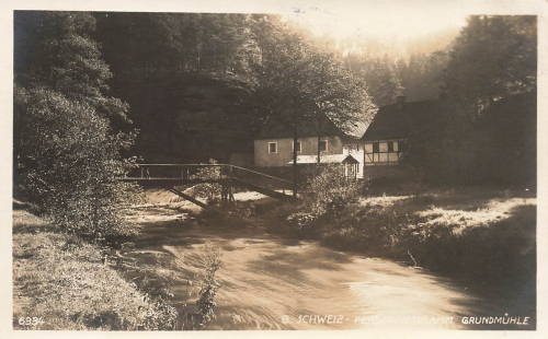 Windisch Kamnitz Grundmühle Böhmen Srbská Kamenice * um 1930