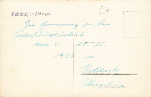 Rokitnitz im Adlergebirge Böhmen Rokytnice v Orlických horách gebraucht 1943