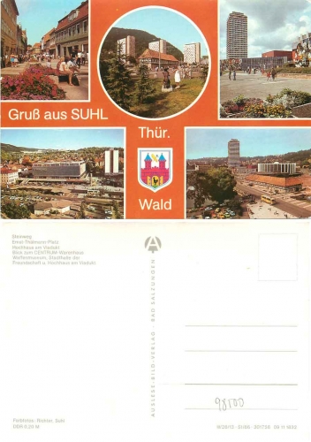 Suhl Mehrbildkarte * 1986