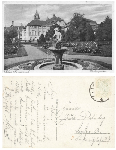 Swinoujscie, district of Wollin Kurhausgarten o approx. 1930