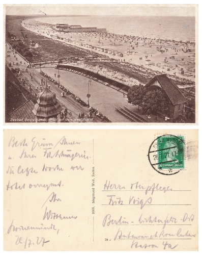 Swinoujscie, Pomerania, Wolin district o July 26, 1927