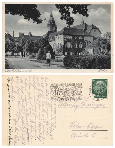 Swinoujscie Pomerania district of Wollin Kurhaus o August 22, 1938