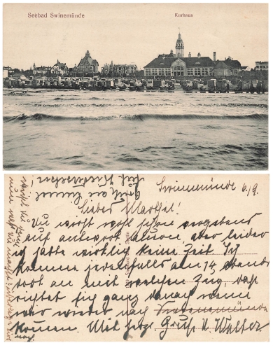 Swinoujscie Pomerania District Wollin Kurhaus gebr. circa 1925
