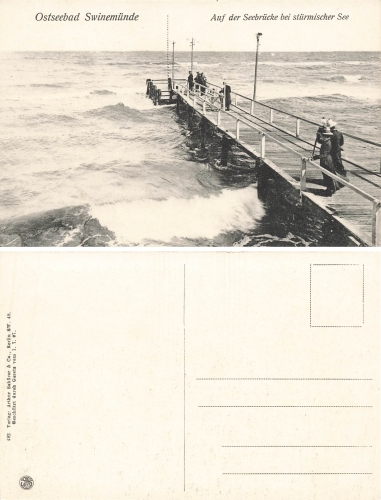 Swinemuende Pommern Seebruecke Swinoujscie * um 1910