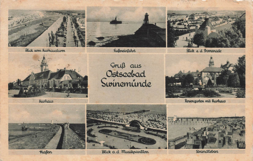 Swinemünde Pommern Mehrbildkarte o 1939