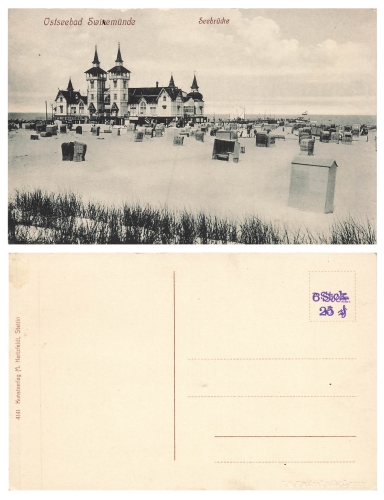 Swinemünde Kreis Wolin Seebrücke Strandkörbe * ca. 1910