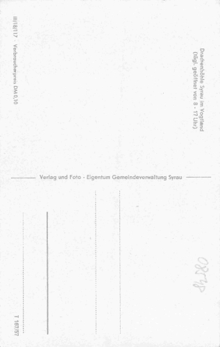08548 Syrau (Vogtland) – Drachenhöhle & Nixensee * 1957