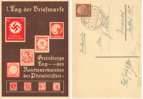 Stamp Day 1936 Private Postal Stationery PP122C20 Special Cancellation Berlin 7.1.1936