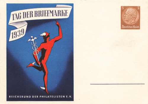 Stamp Day 1939 Private postal stationery Reichsbund der Philatelisten