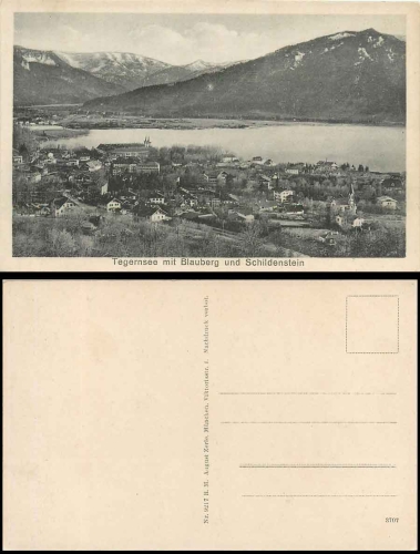 83684 Tegernsee mit Blauberg und Schildenstein * ca. 1920