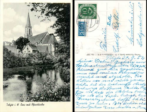 Telgte Ems mit Pfarrkirche o 1.10.52