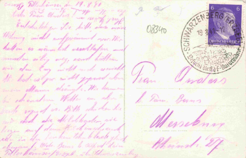 Tellerhäuser Erzgebirge Pension o 1941