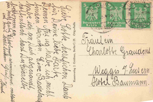 Tempelhof, Berlin – Berliner Straße, Kaiser-Corso – vintage postcard, c. 1925