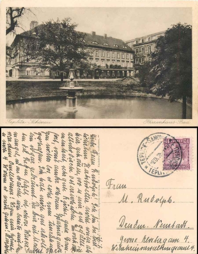 Teplitz-Schonau Herrenhaus-Bad o 18.9.1928