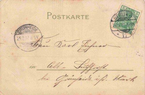 Tiergarten Berlin Lessing Denkmal Litho alte Ansichtskarte o 1902