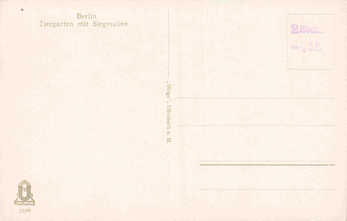 Tiergarten Berlin Siegesallee * um 1930