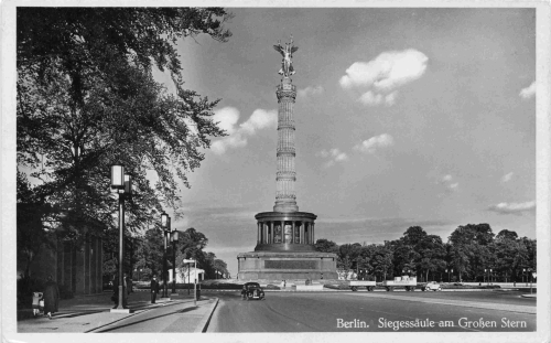 Tiergarten Berlin Siegessäule alte Ansichtskarte o 1941